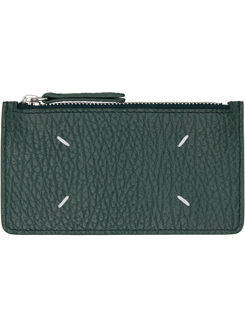 Green Four Stitches Card Holder 1