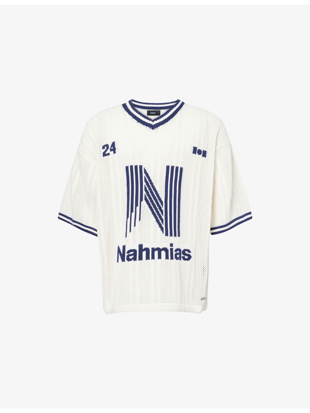 Football Semi-Sheer Knitted Top - 1