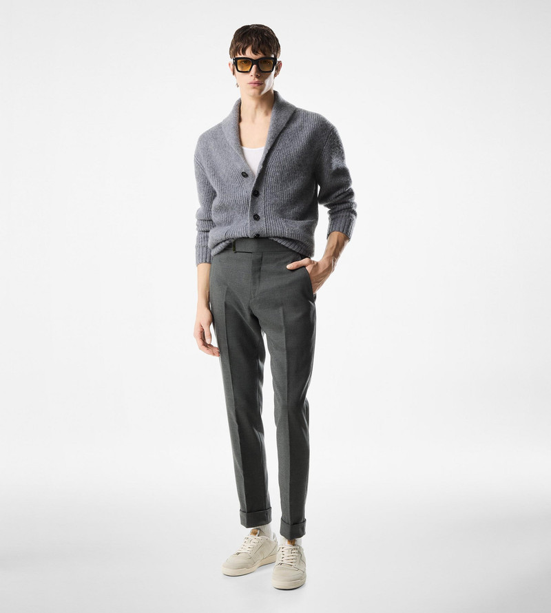 TOM FORD BRUSHED CASHMERE SILK SHAWL COLLAR CARDIGAN outlook