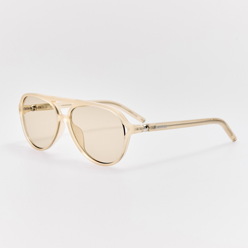 LINDA FARROW Pastro Sunglasses in Nude outlook
