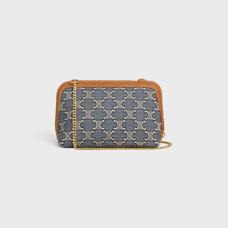 Clutch on Chain IN JACQUARD TRIOMPHE ALL OVER 4