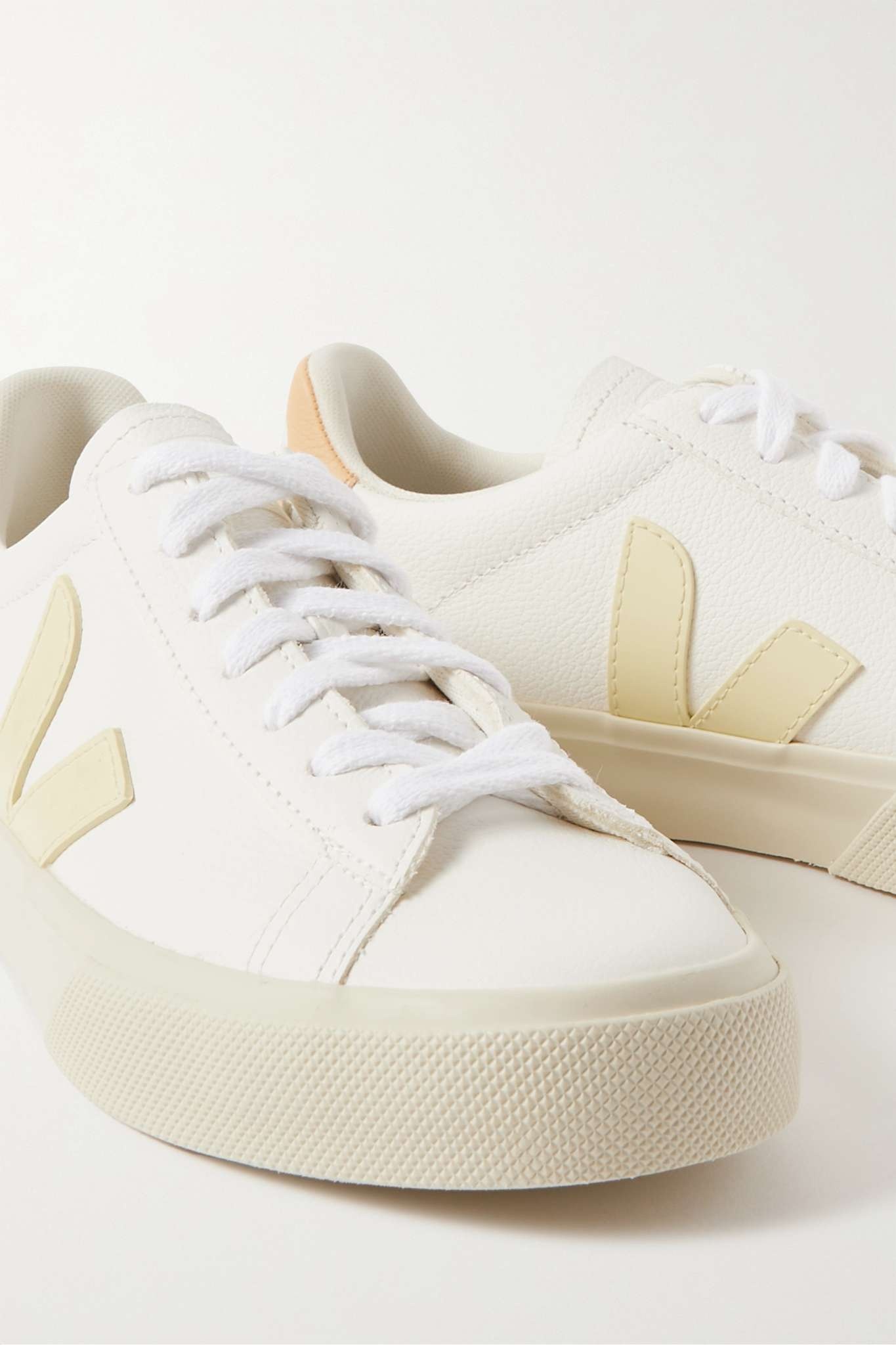 Campo rubber-trimmed leather sneakers - 8