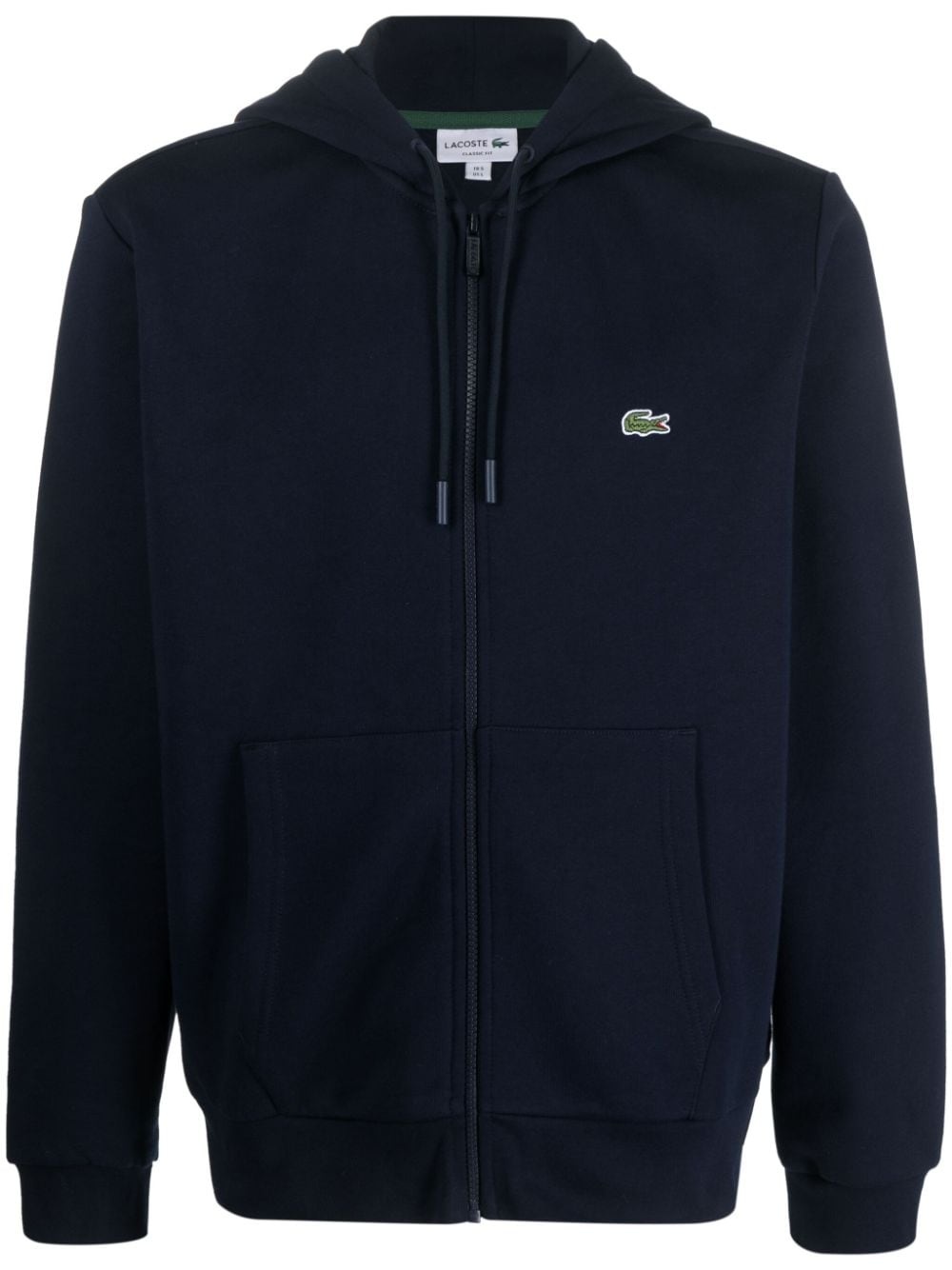 logo-embroidered zip-up hoodie - 1