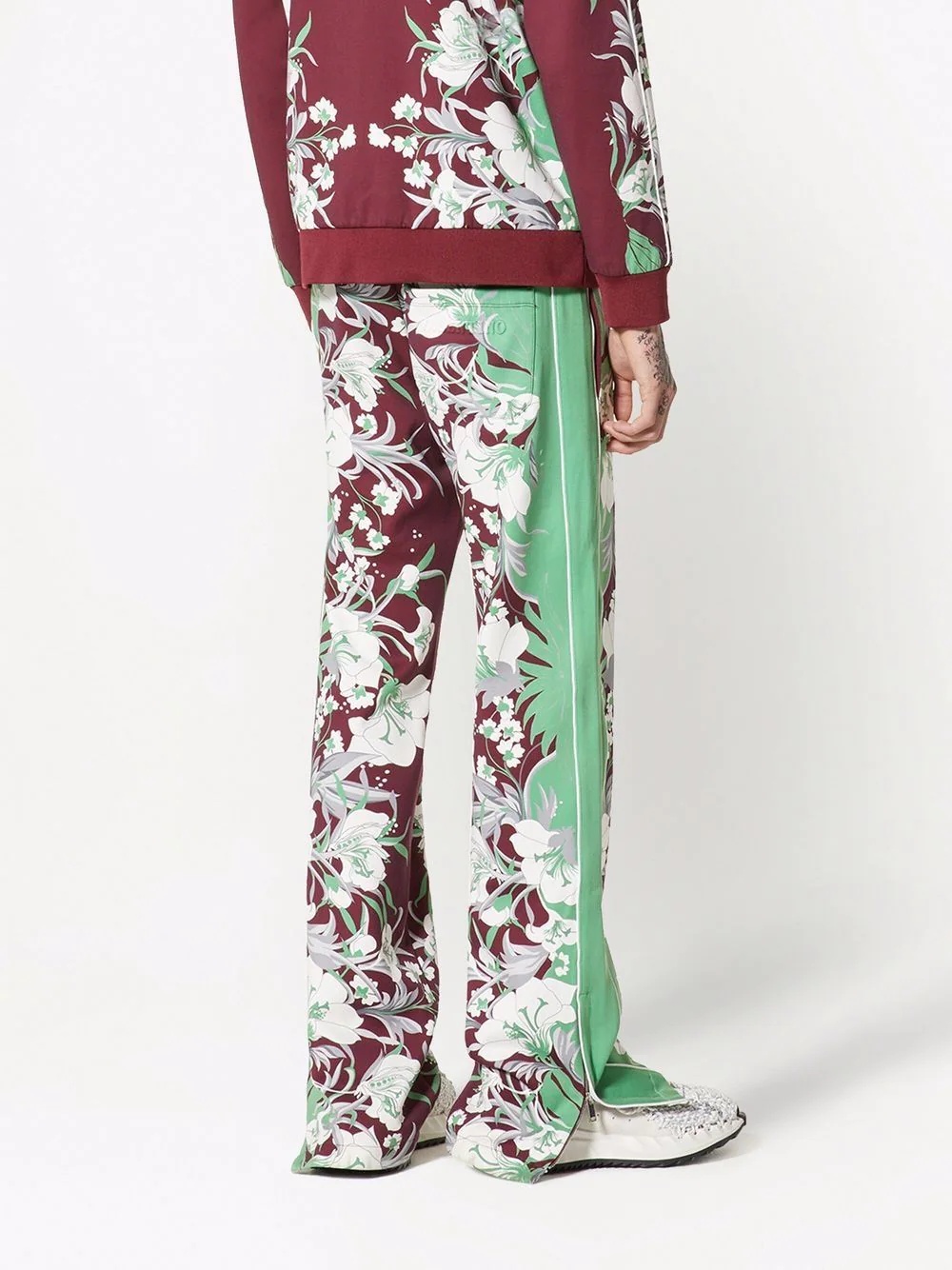 graphic-print straight-leg trousers - 4