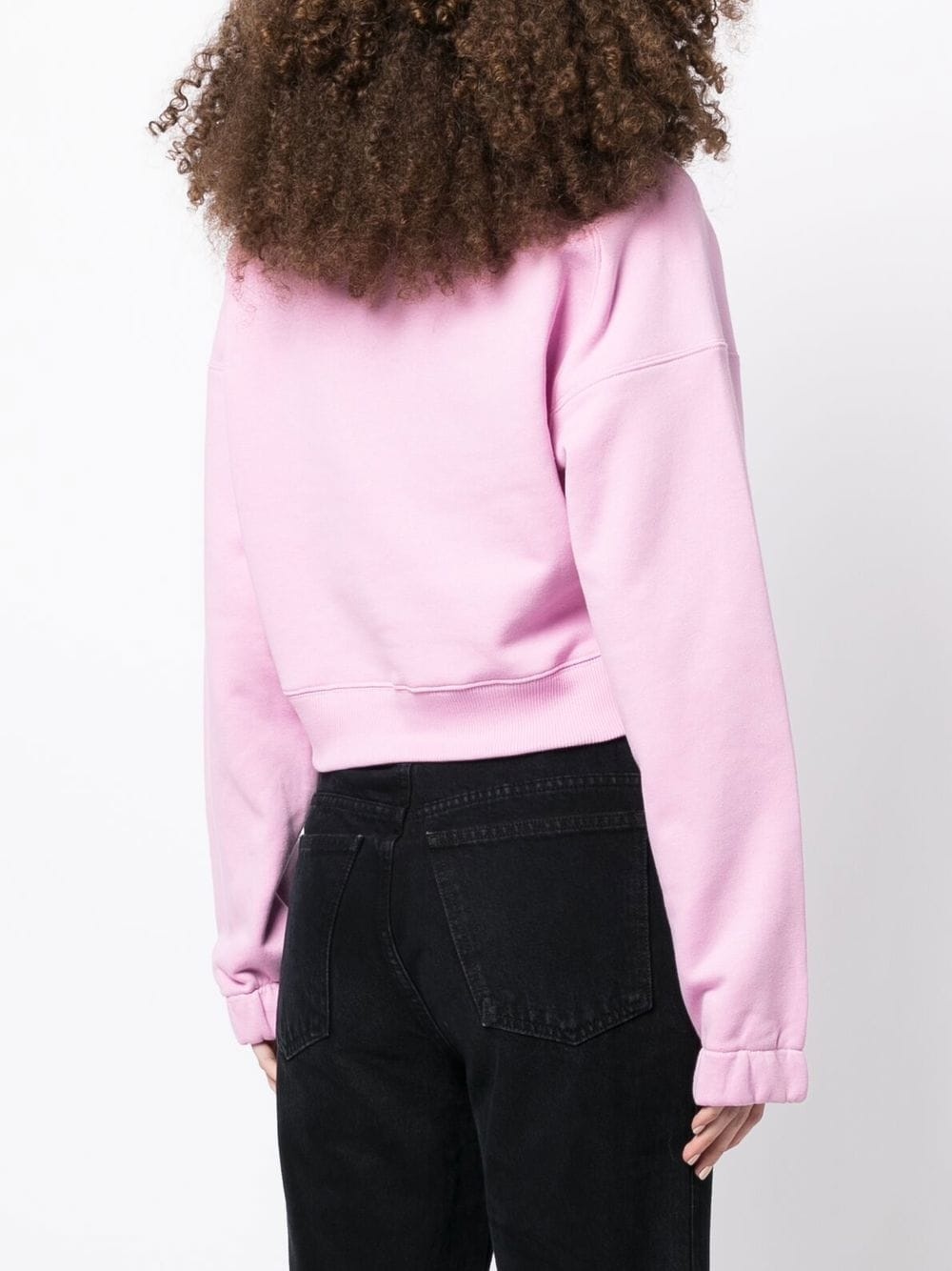 logo-print crew neck sweatshirt - 4