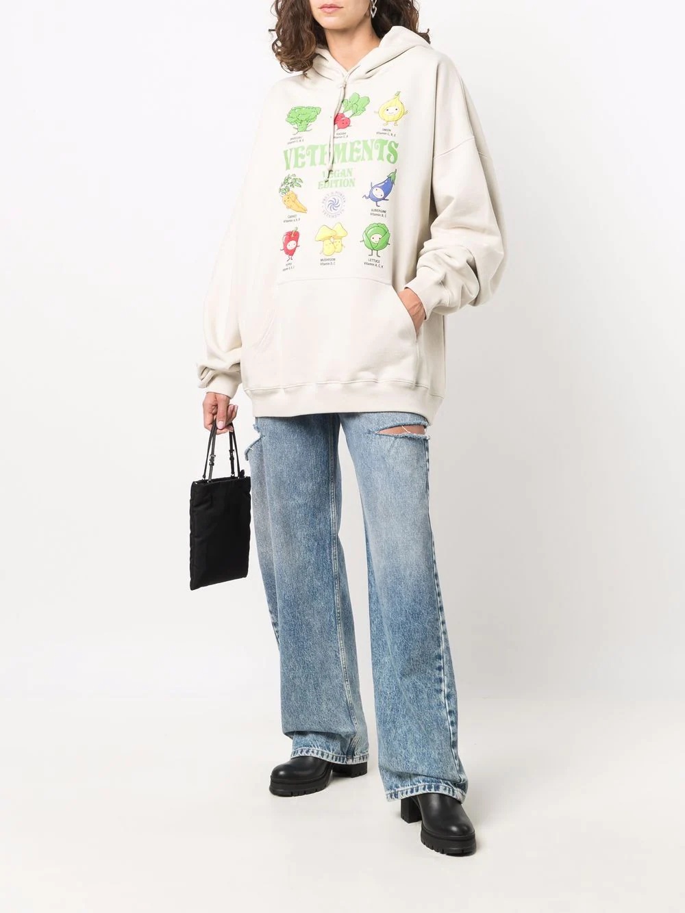 vegetables graphic-print hoodie - 3