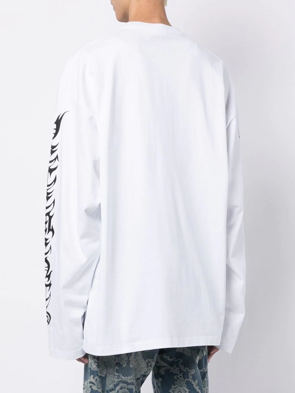 logo-print long-sleeve top - 4