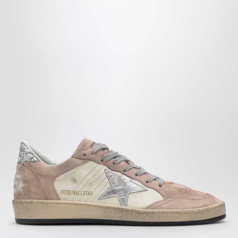 Golden Goose Ball Star Pink Trainer With Silver Glitter Women - 1