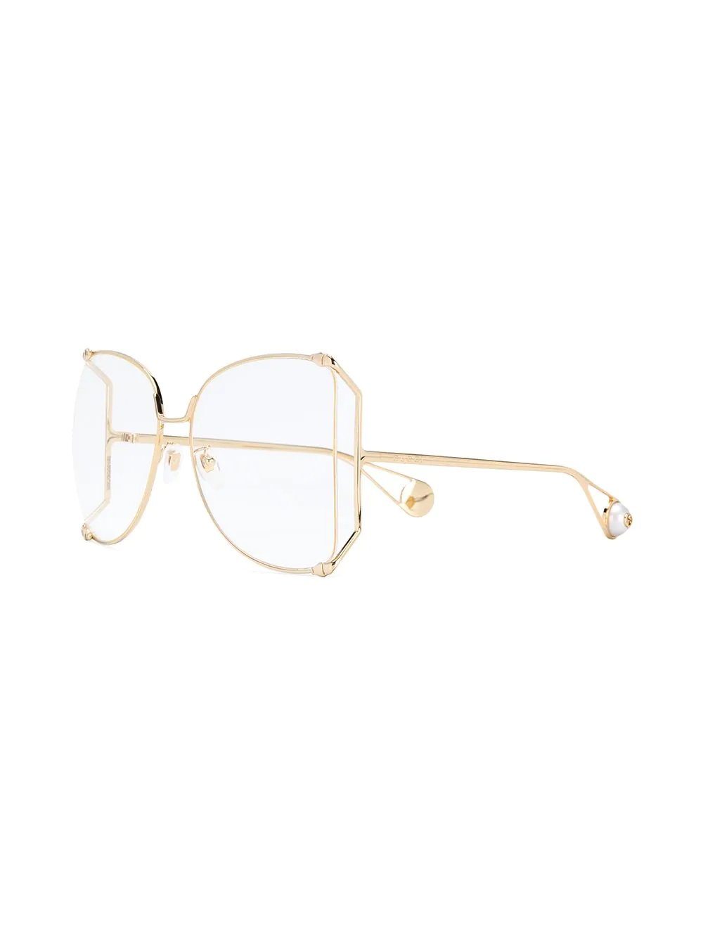 oversized butterfly-frame glasses - 2