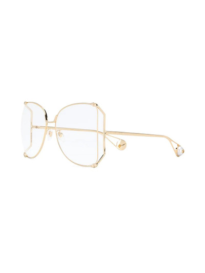 GUCCI oversized butterfly-frame glasses outlook