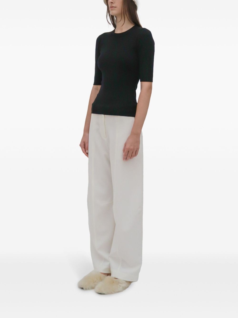 ribbed shortsleeved T-shirt - 4
