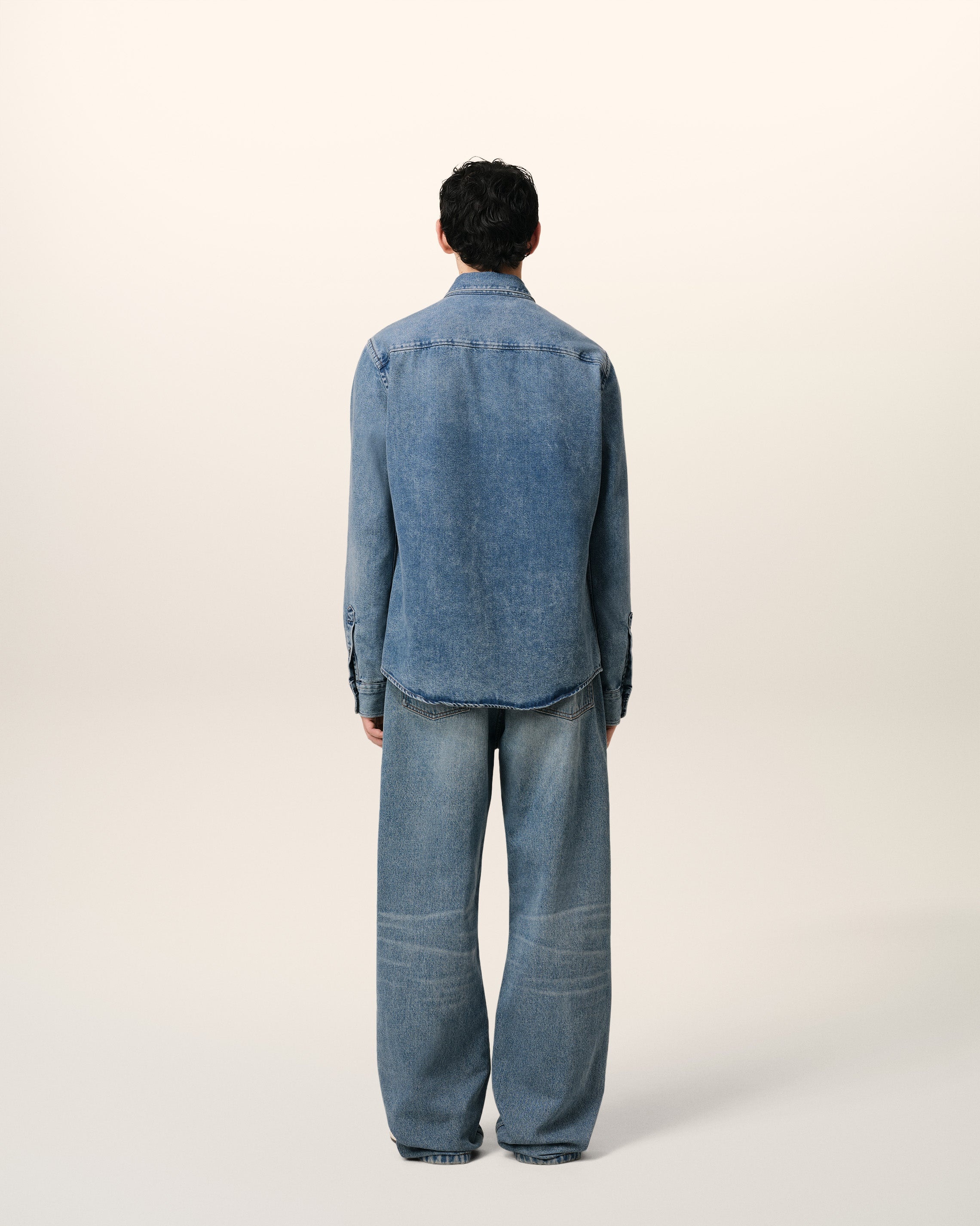 BLUE DENIM BUTTON-DOWN AMI DE COEUR SHIRT - 5