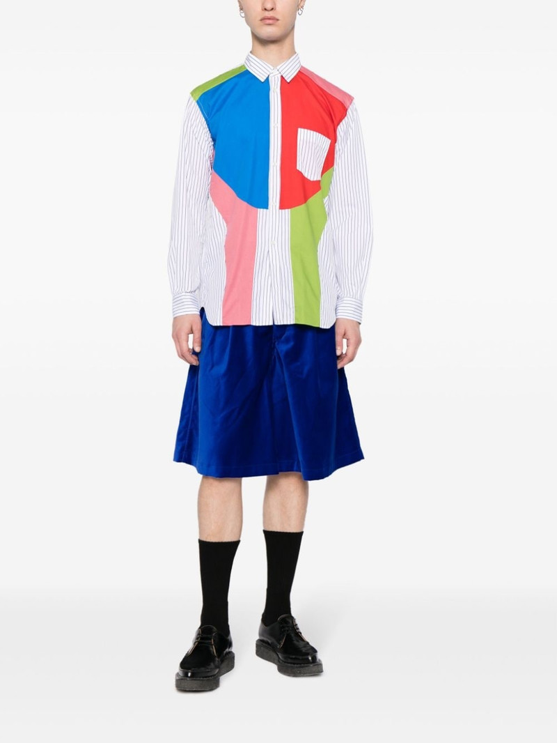 Comme des Garçons SHIRT pleat-detail cotton bermuda shorts outlook
