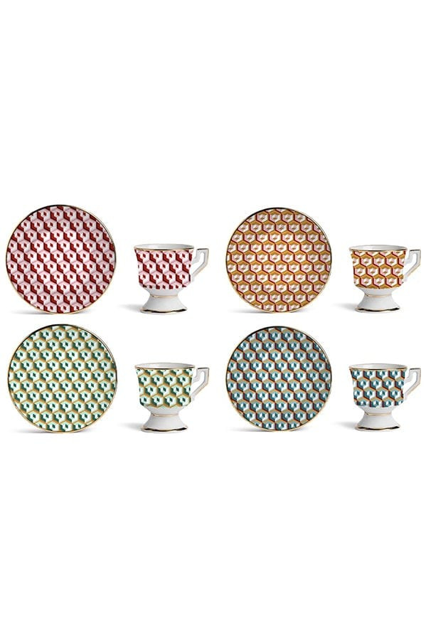 Espresso Cup Set Of 4 - Cubi Mix - 7