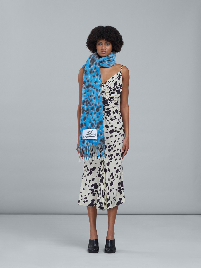 Marni BLUE POP DOTS PRINT SCARF outlook