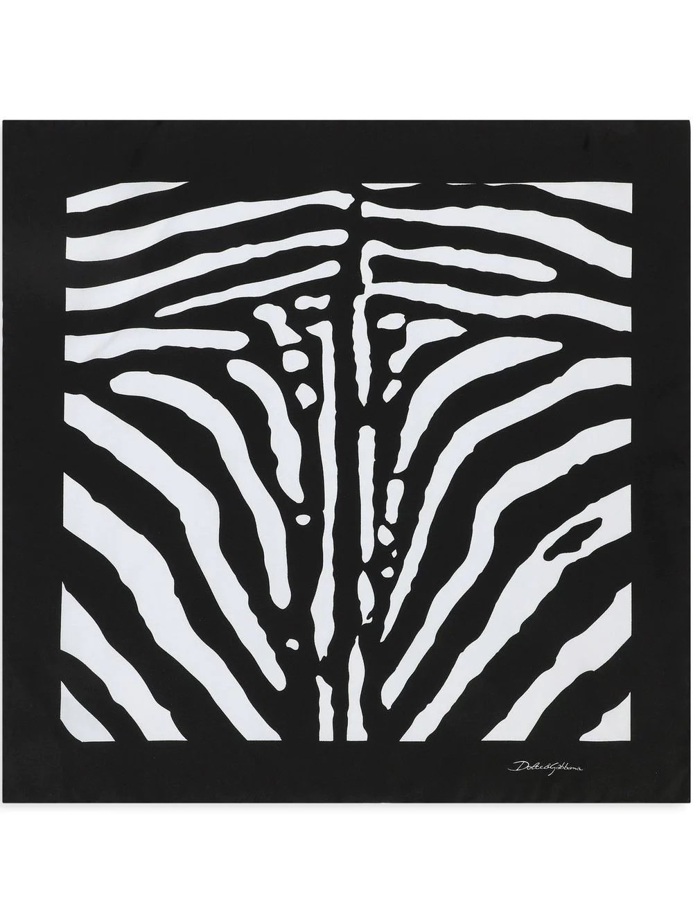 zebra-print silk foulard - 1