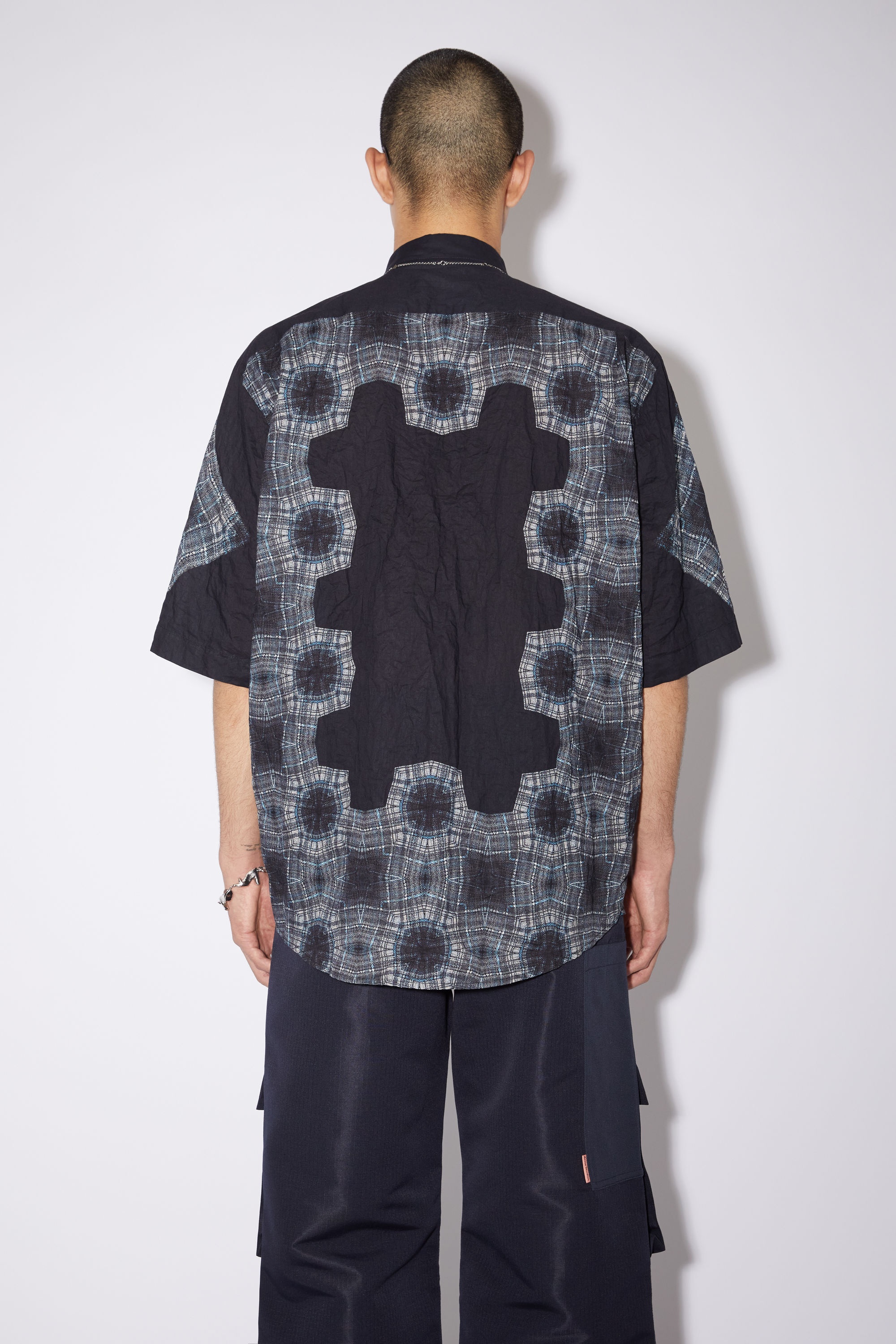 Short sleeve print shirt - Blue - 3