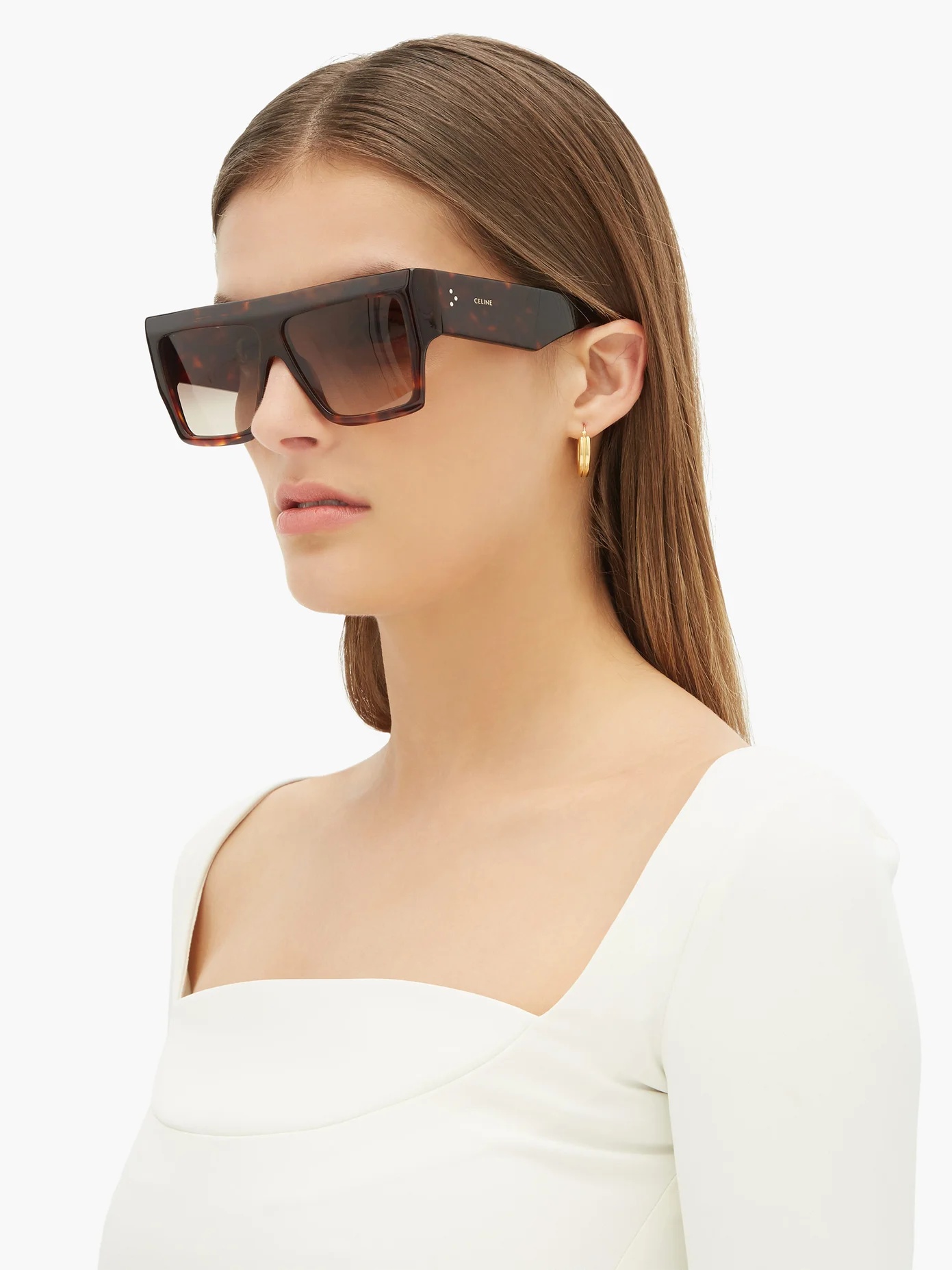 Rectangle acetate sunglasses - 2