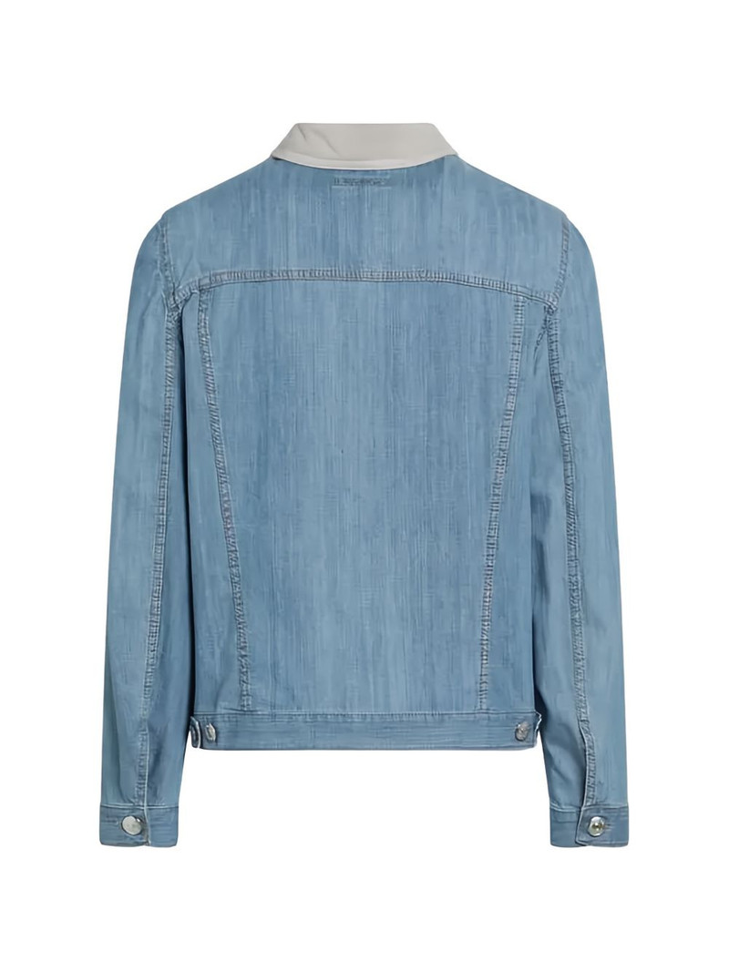 Brunello Cucinelli contrast-collar denim jacket outlook