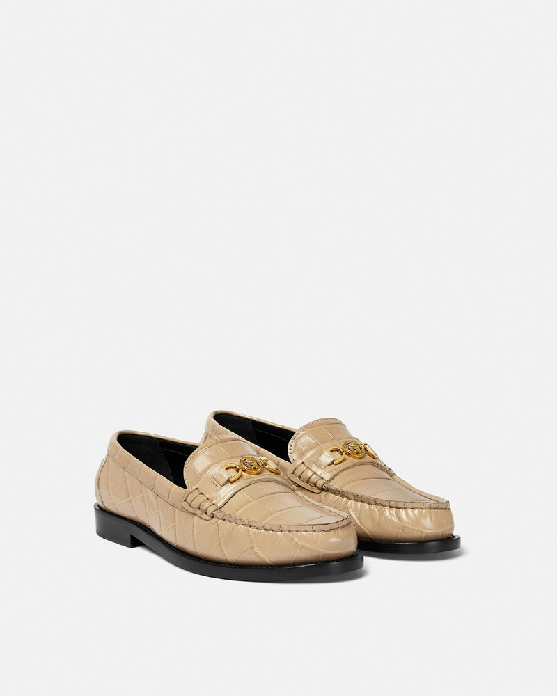 VERSACE Croc-Effect Medusa '95 Loafers outlook