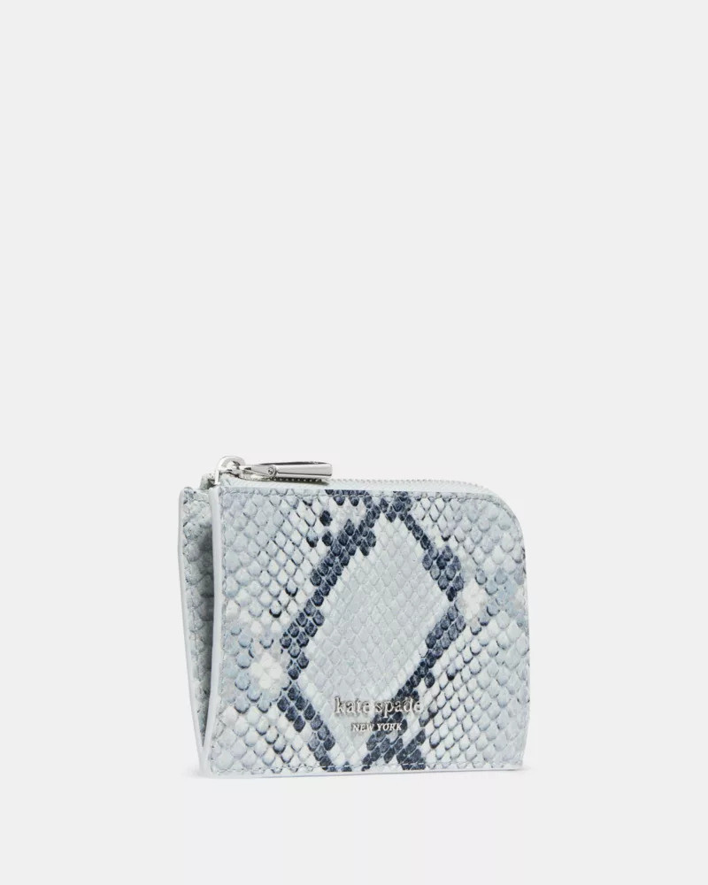kate spade Snake Embossed Mini Zip Card Case outlook