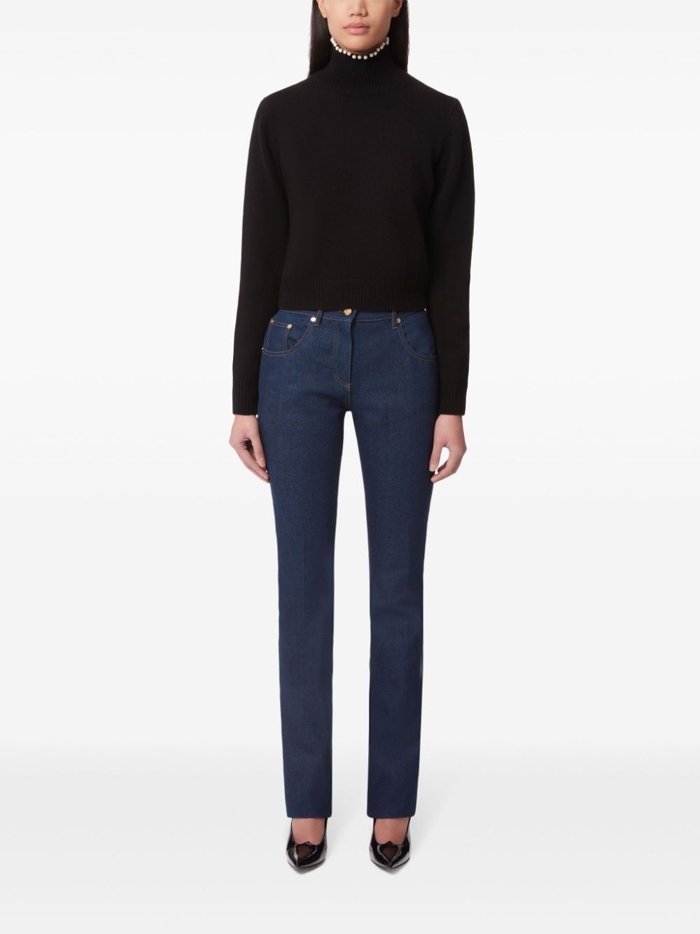 bead-embellished wool-blend jumper - 2