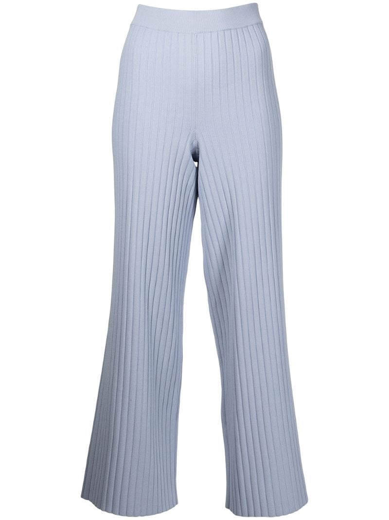 lightweight ribbed-knit trousers - 1