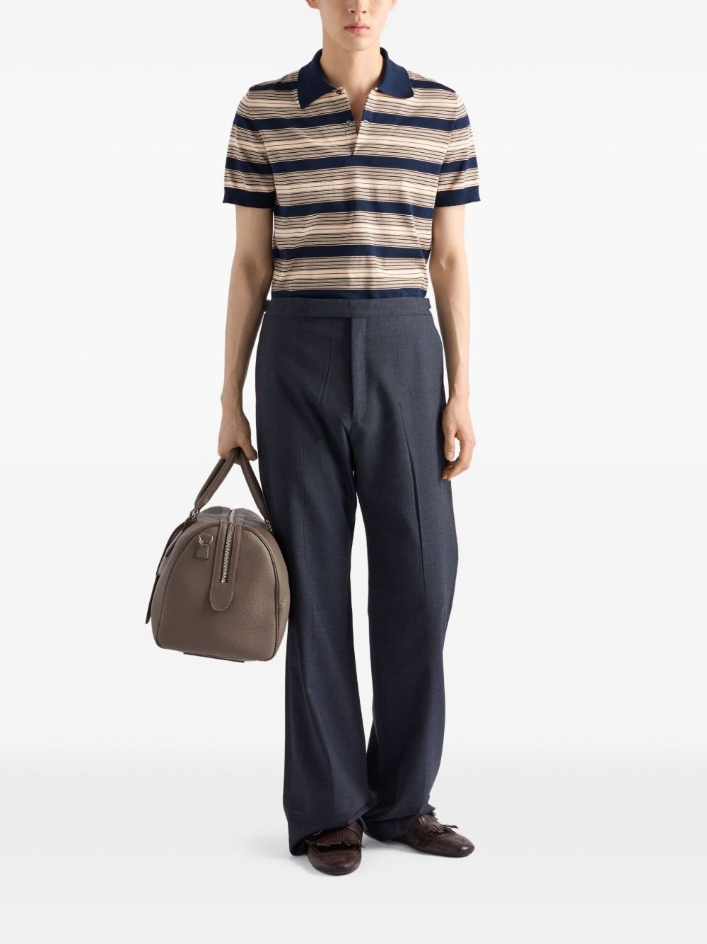 Striped cotton polo shirt - 2