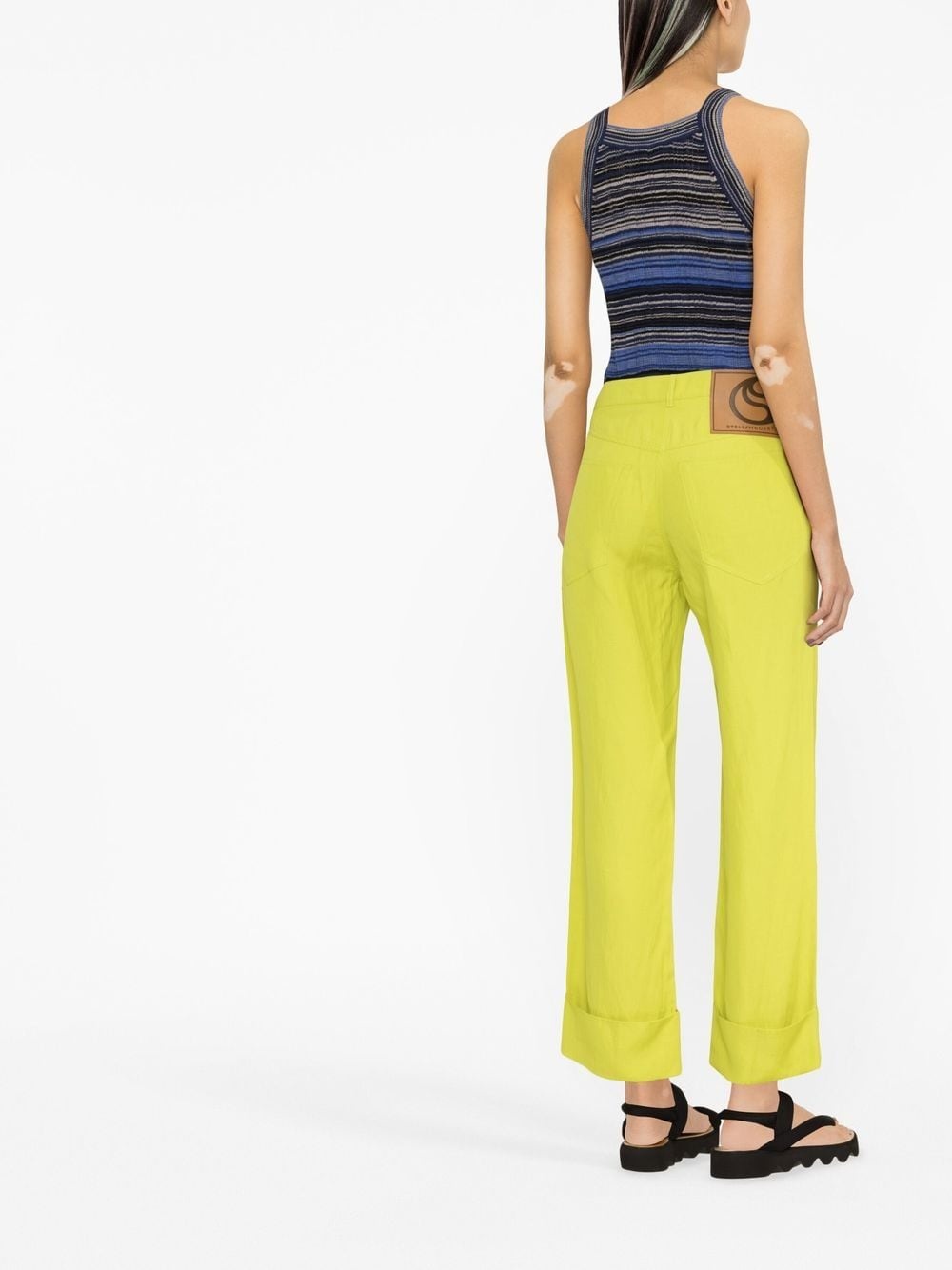 high-waisted straight-leg trousers - 4