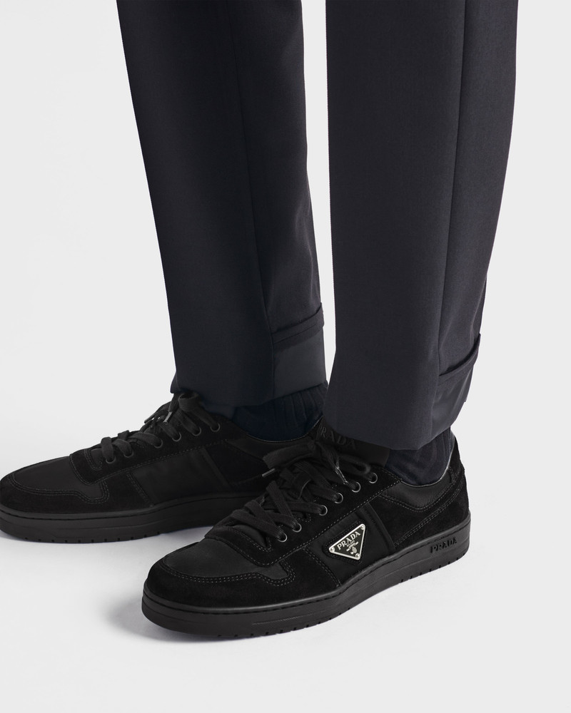 Prada Downtown Re-Nylon and suede sneakers outlook
