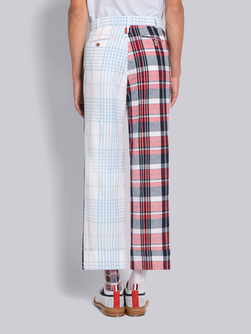 FUN-MIX HAIRLINE CHECK COTTON SACK TROUSER 3