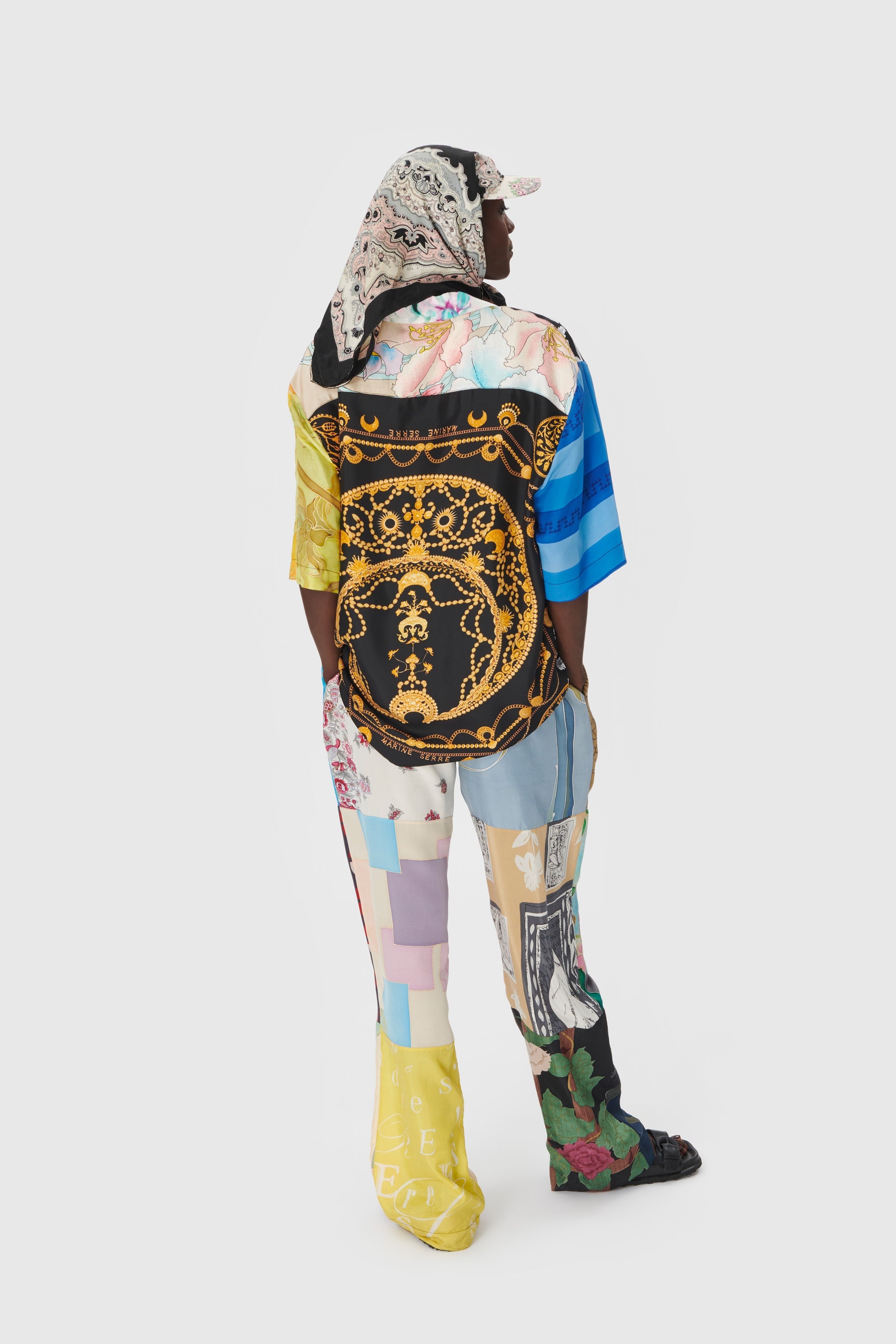 Regenerated Silk Scarves Fluid Pants - 5