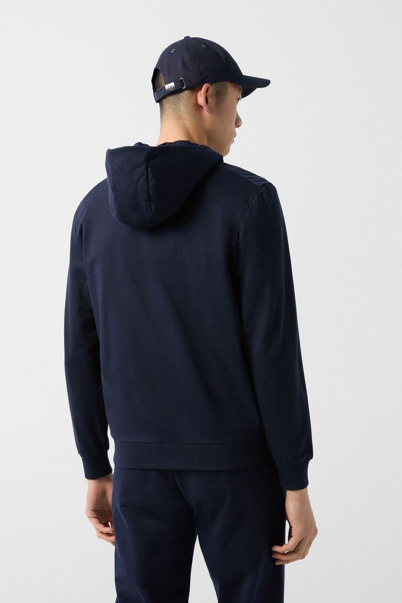 Devon hybrid jersey jacket in Navy blue 3