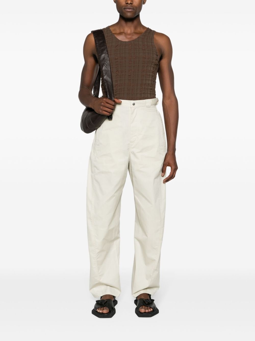 3D mid-rise tapered trousers - 2