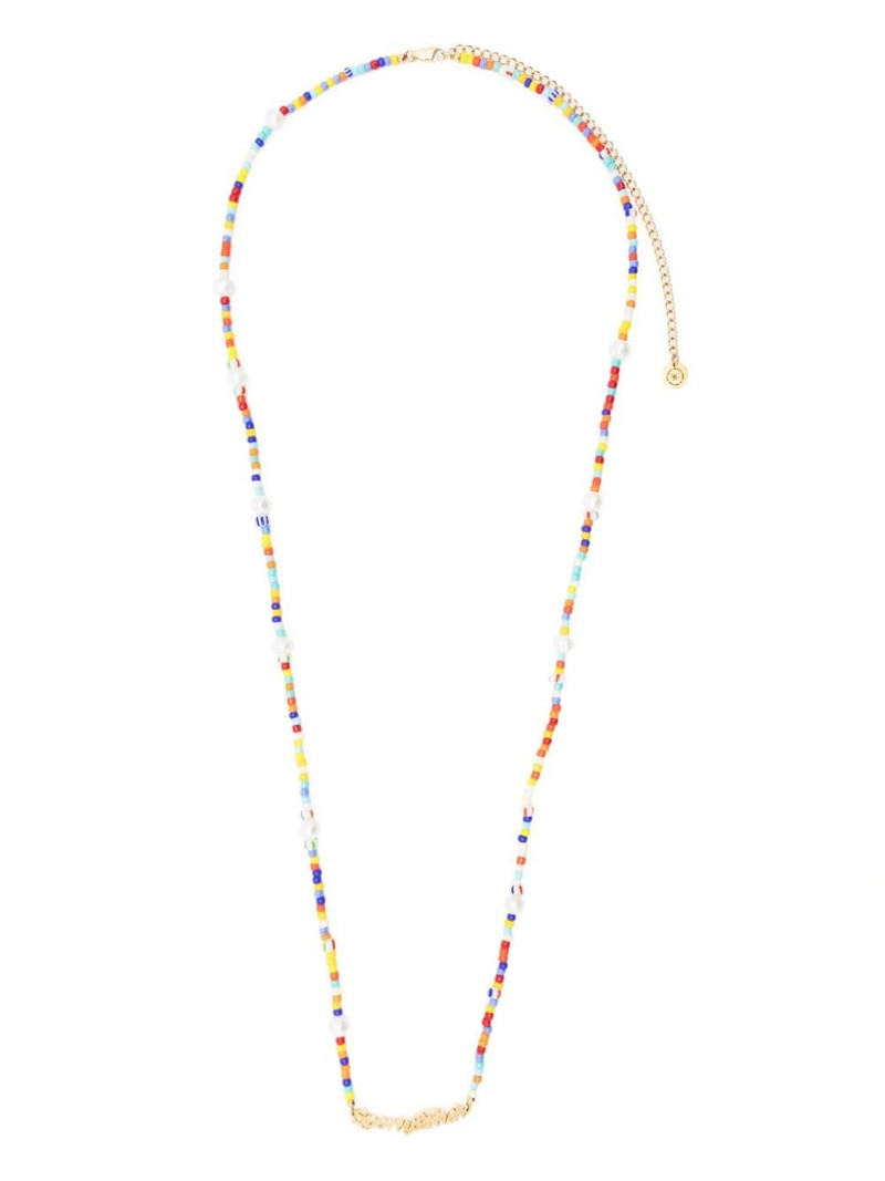 logo-lettering bead necklace 1