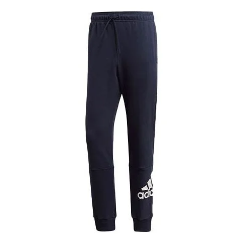 adidas logo Printing Casual Bundle Feet Sports Pants Blue FS4629 - 1