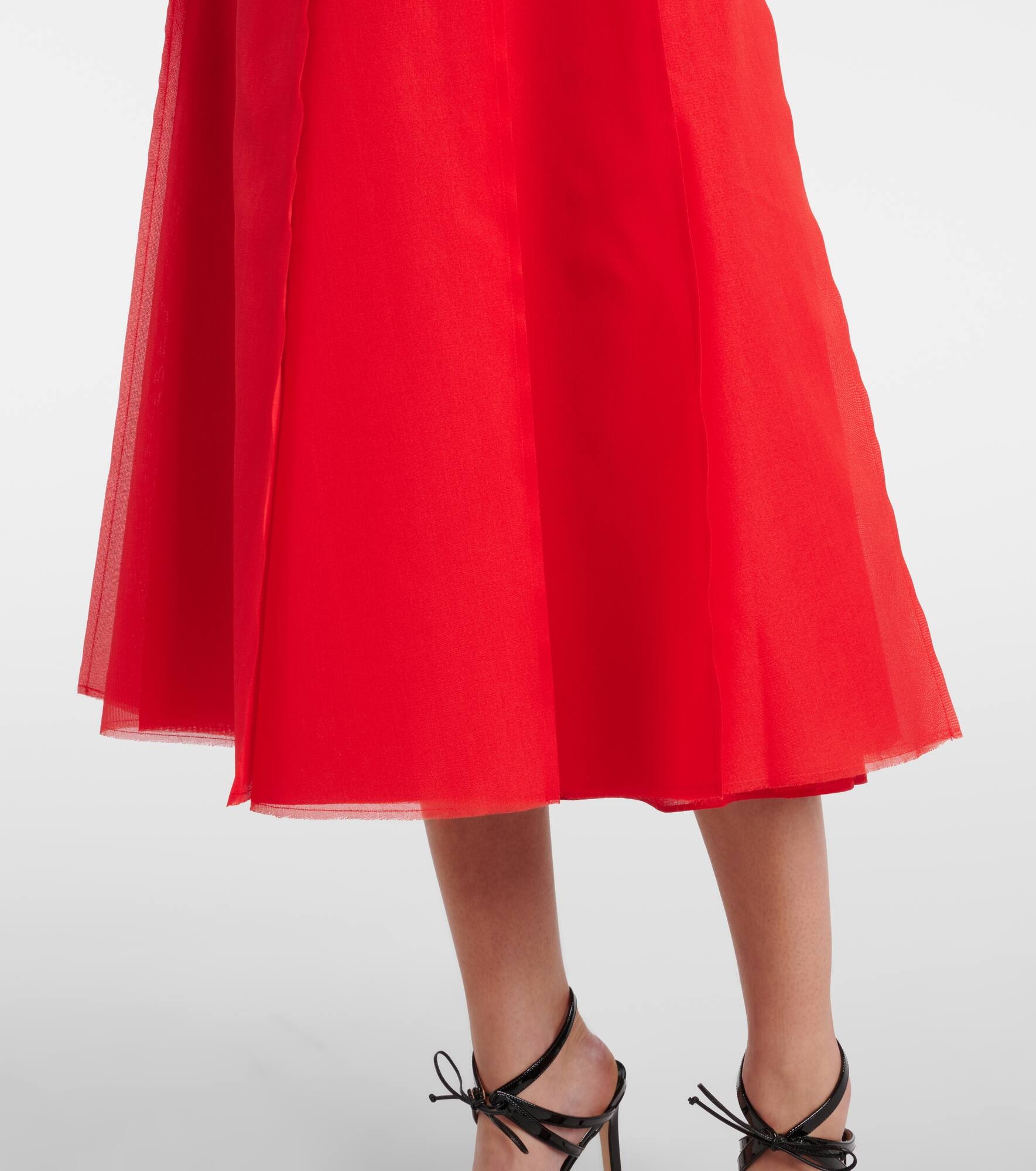 Silk organza midi skirt - 5