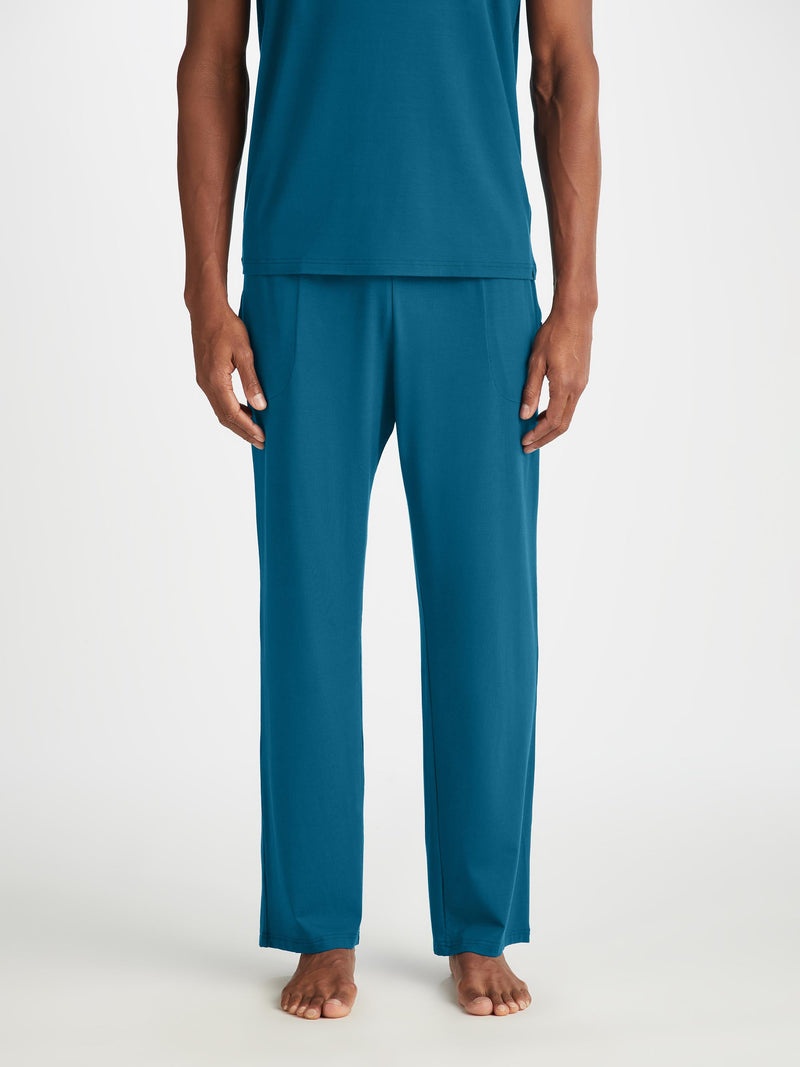 Men's Lounge Pants Basel Micro Modal Stretch Poseidon Blue - 2