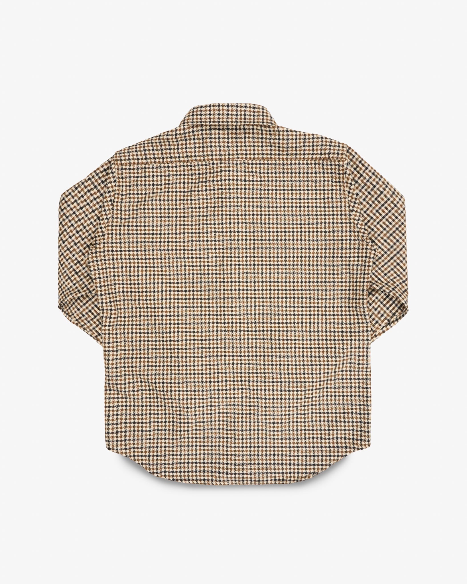 14OZ FOX BROTHERS® WOOL CPO SHIRT - SADDLE BROWN GUN CLUB TWILL FLANNEL - 5
