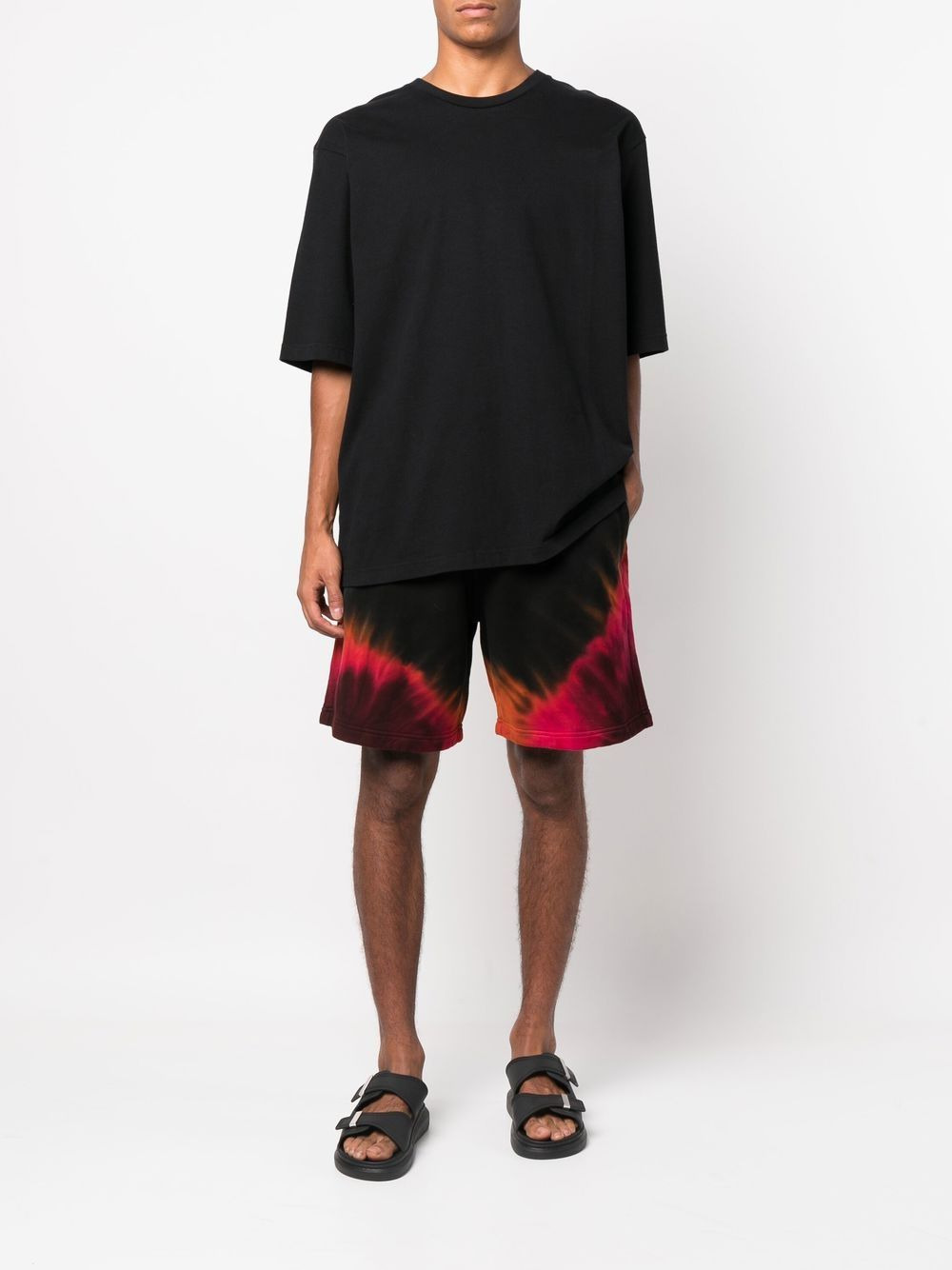 tie-dye track shorts - 2