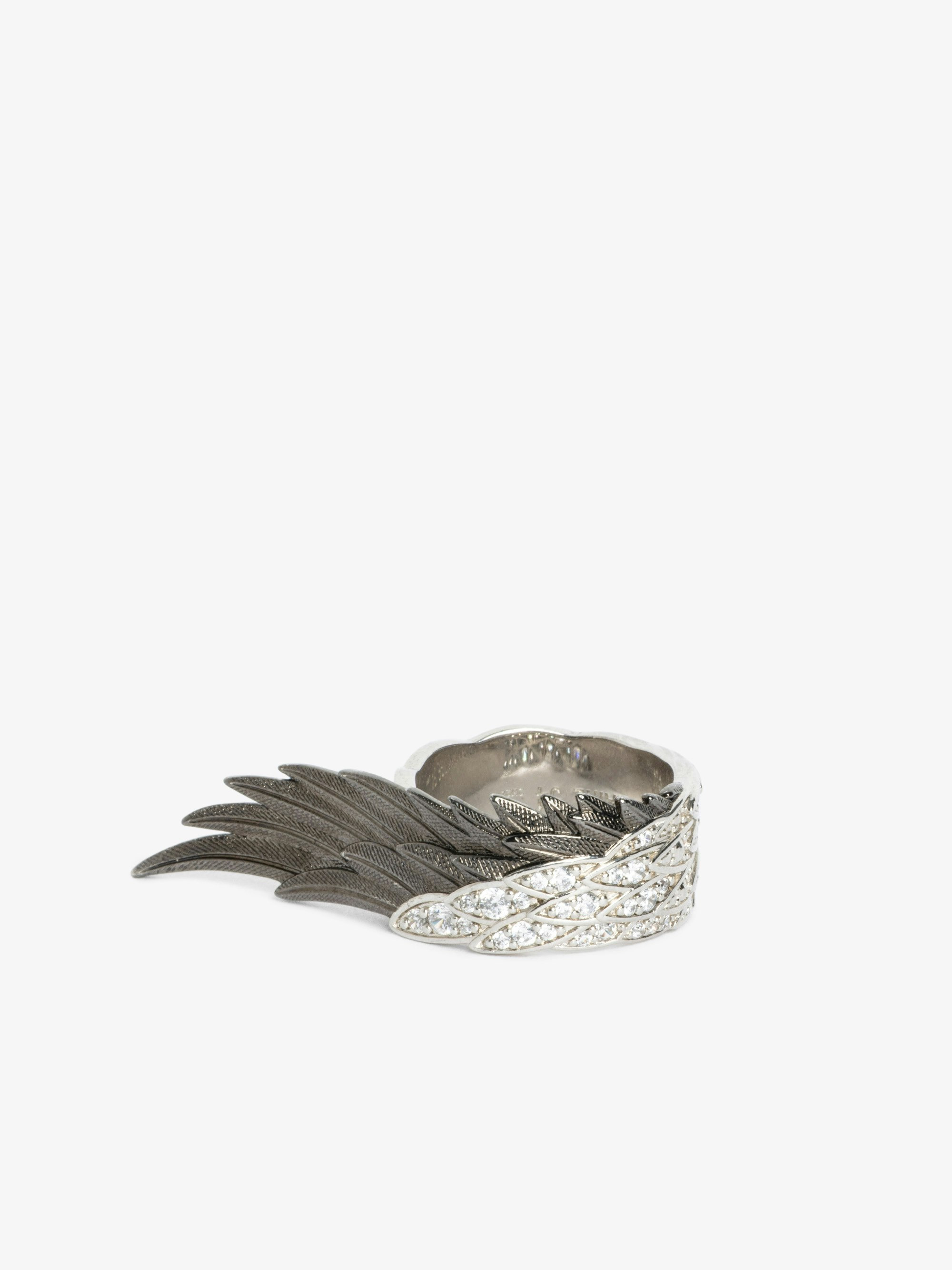 Rock Feather Spread Ring - 2