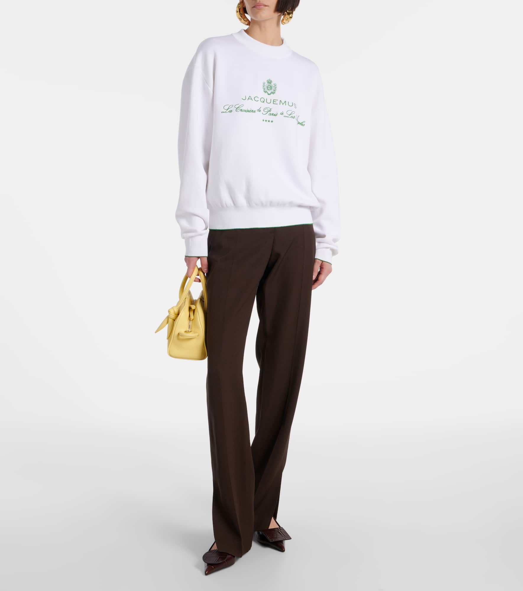 Vince embroidered cotton-blend sweatshirt - 2