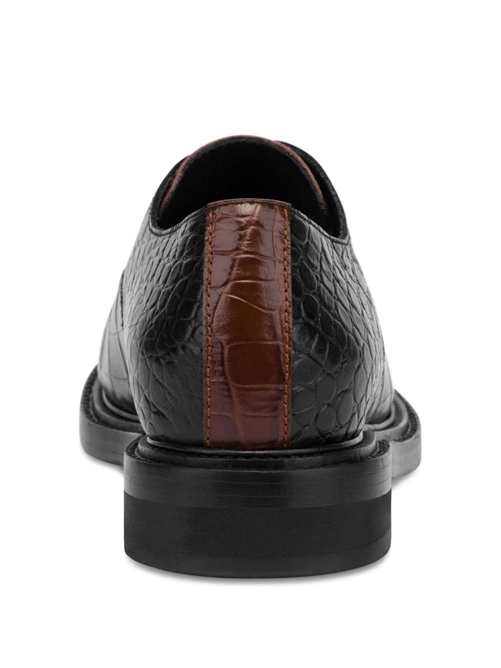crocodile-embossed Derby shoes - 3