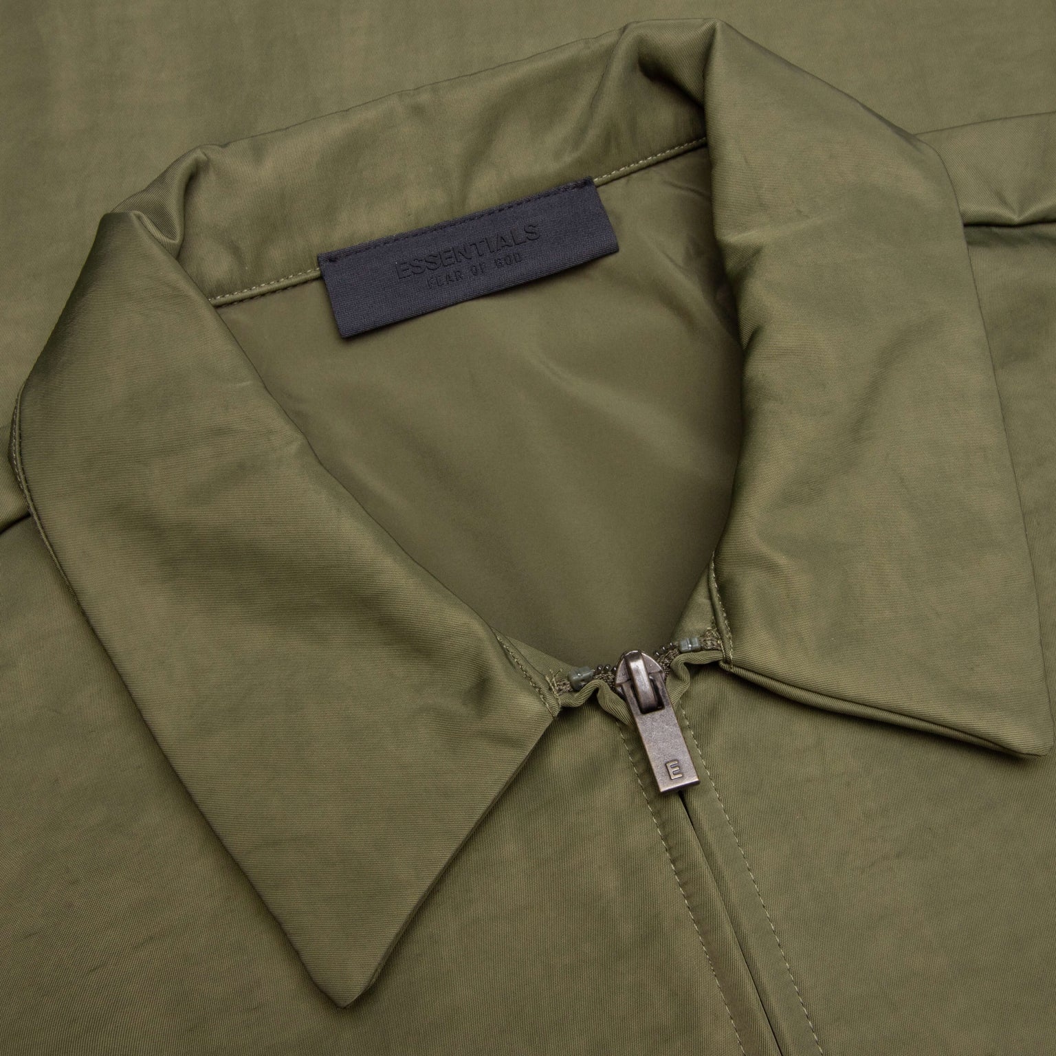 TEXTURED NYLON TRUCKER JACKET - MILITARY - 3