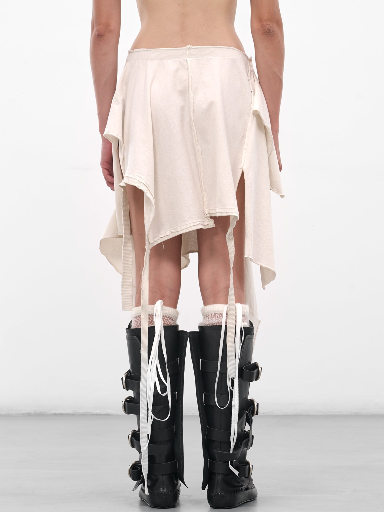 White Honorine Deconstructed Graphic Skirt - 3
