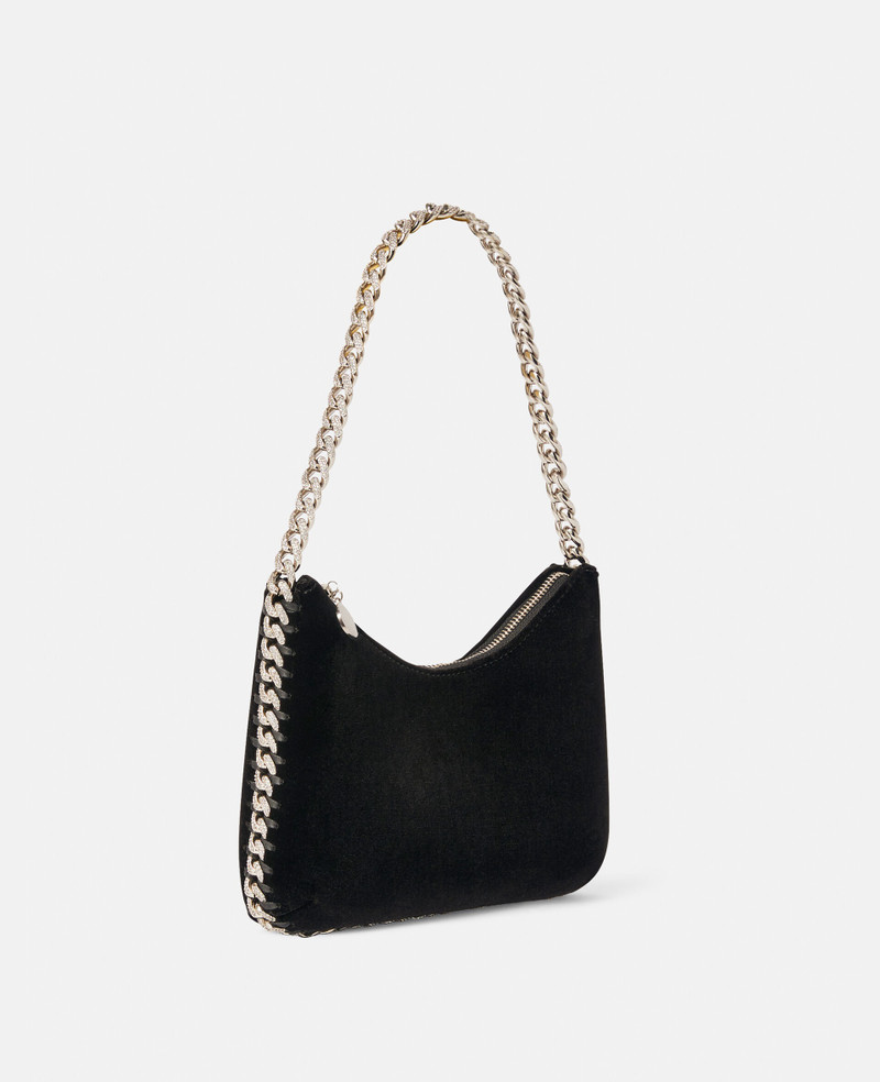 Falabella Mini Velvet and Crystal Chain Shoulder Bag 3
