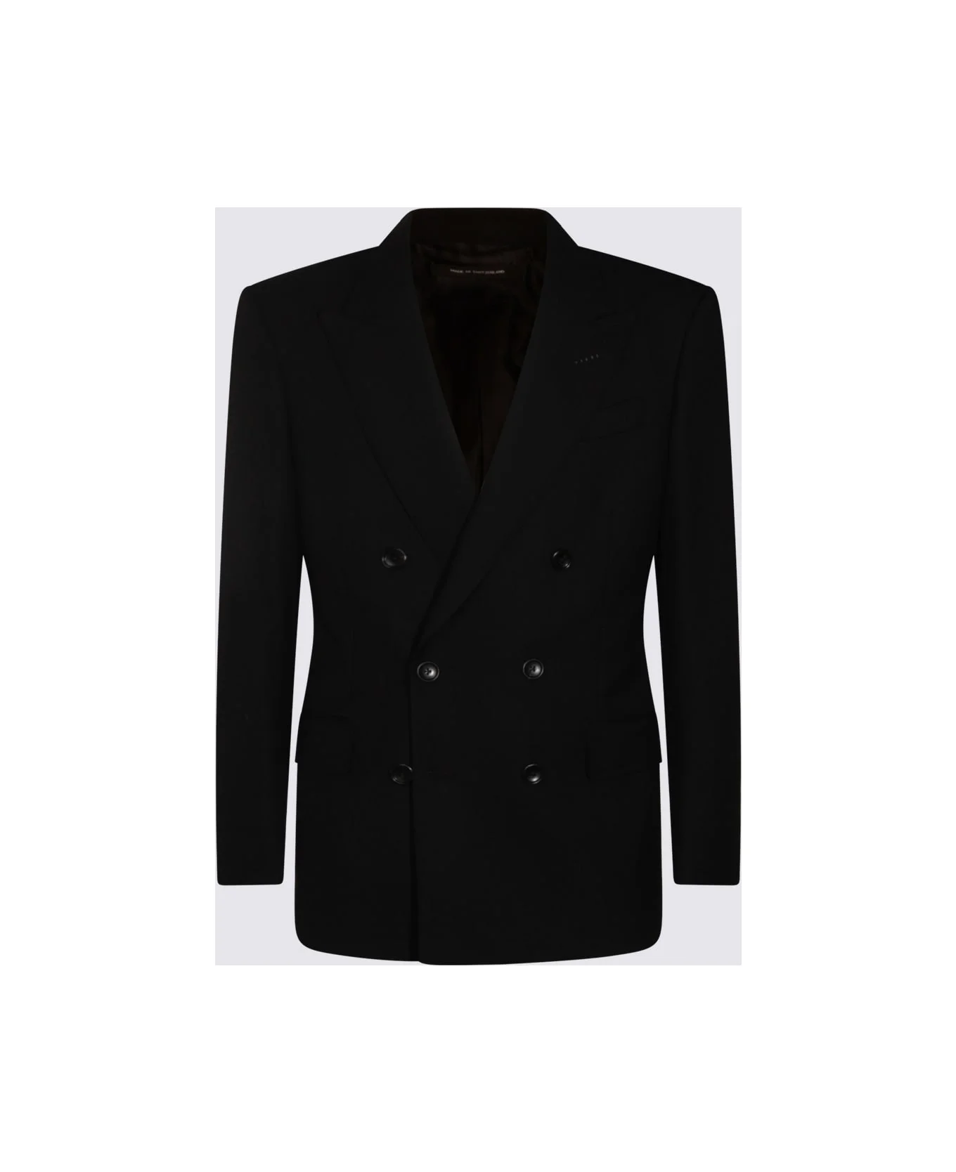 Black Wool Blazer - 1