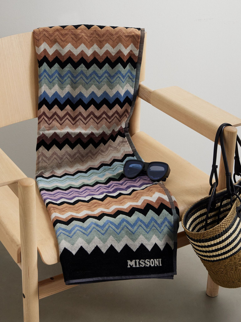 Missoni Adam striped cotton-terry beach towel Multi outlook