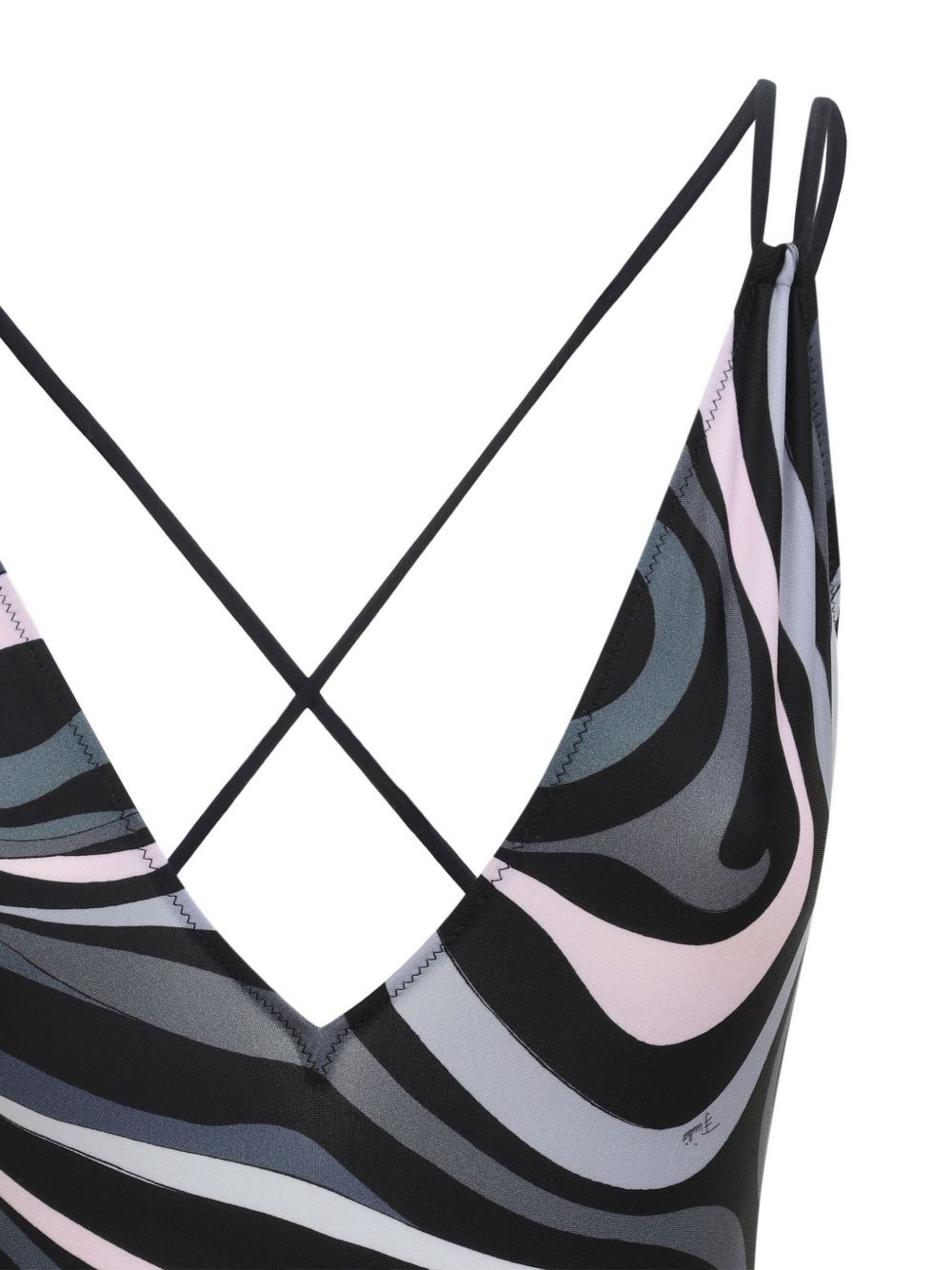 cross-back swirl swimsuit - 3