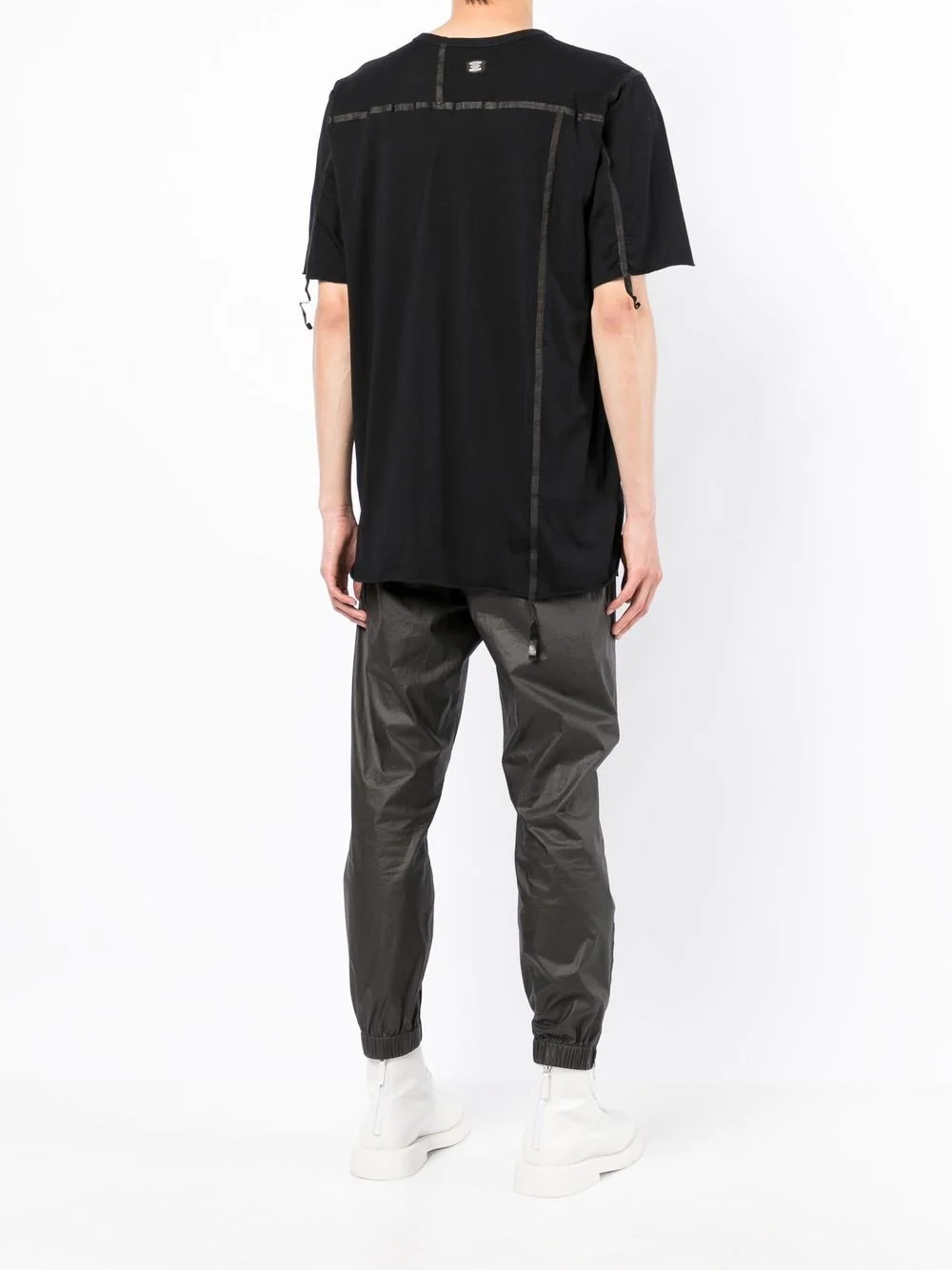 seam-detailing cotton T-shirt - 4